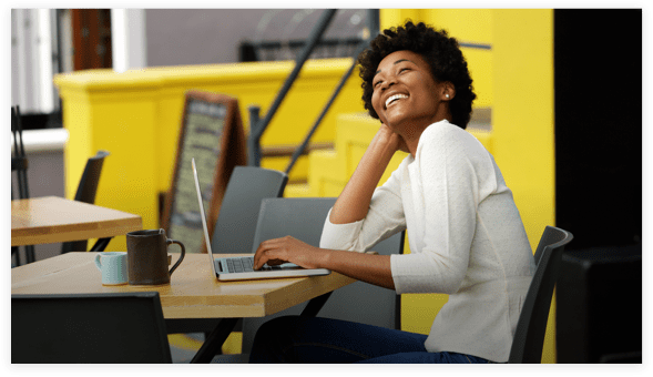 woman laughing header